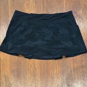 lululemon athletica Black Camouflage tennis Skirt